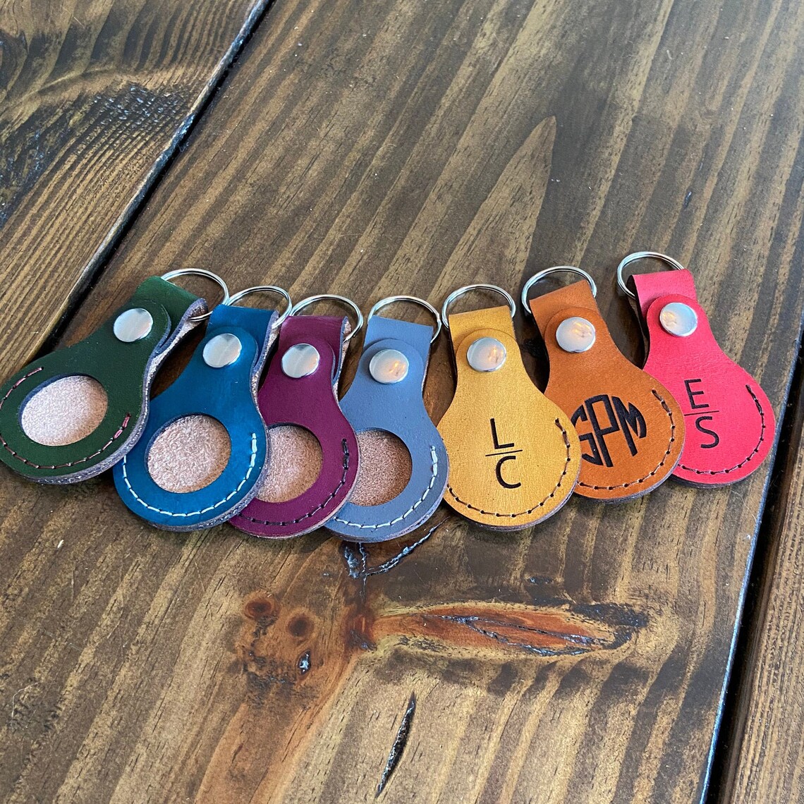 AirTag Leather Keychain Personalized Leather Airtags AirTag Etsy