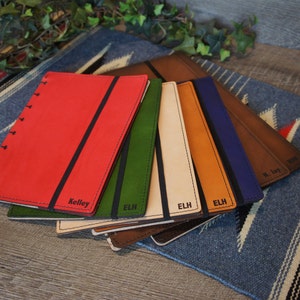 Leather Personalized Discbound Planner Cover