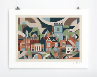 Moseley Village (Unframed Art Print)