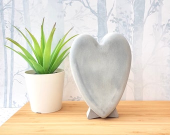 Corazón de hormigón / adorno de corazón independiente / regalos de aniversario / Mi primer hogar