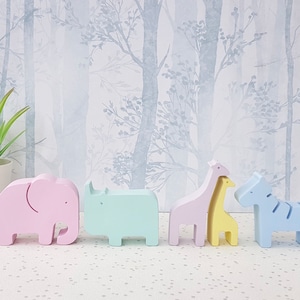 Concrete Safari Animals | nursery decor pastel