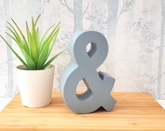 Large Concrete ampersand | Concrete Letters | desk accessories | freestanding letters | New home gift | housewarming gifts