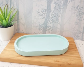 Concrete oval tray | Desk accessories