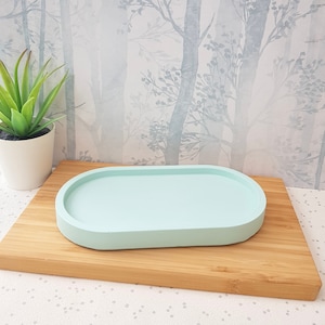 Concrete oval tray | Desk accessories