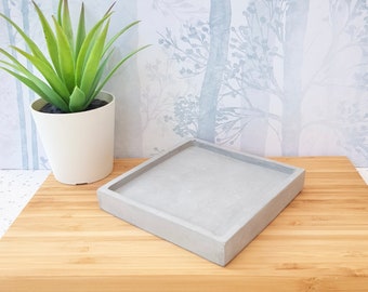 Concrete square coaster | concrete coasters | modern coasters | ring tray