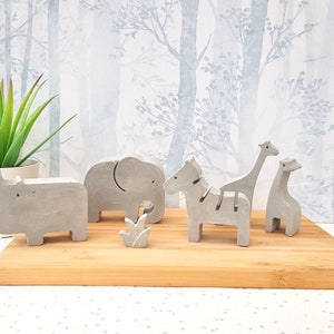 Nursery decor | Concrete Safari Animals | Nursery animals full set