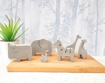 Animales de Safari de Concreto / Decoración de Vivero
