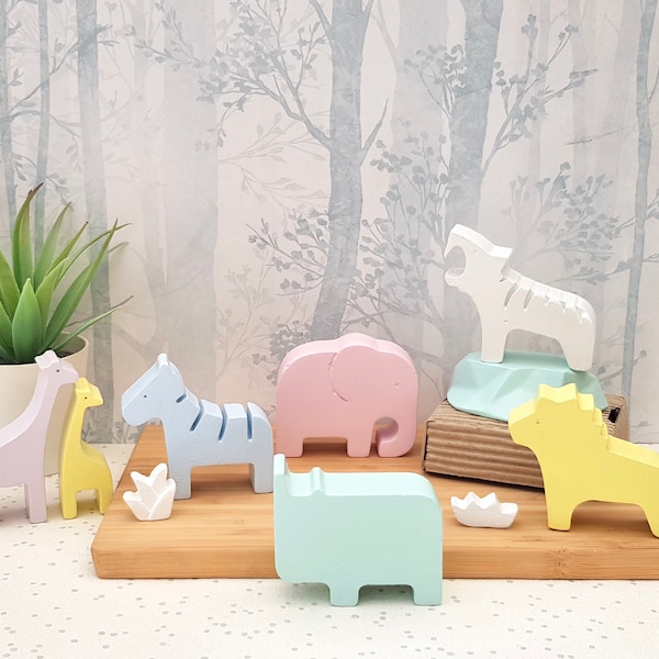 Nursery decor | Safari Animals | safari themed nursery | pastel nursery decor