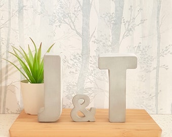 Concrete Letter / anniversary gifts / Concrete gift set