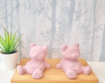 Concrete Teddy Bear / baby shower gifts / pink nursery decor / baby girls nursery / nursery decor / pink nursery