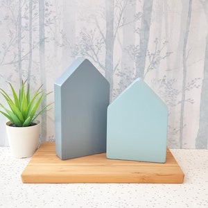 Concrete house ornament concrete bookends Concrete gifts image 1