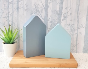 Concrete house ornament | concrete bookends | Concrete gifts