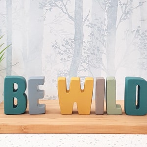 Nursery Decor / Be Wild / Concrete Letters / nursery decor safari / born to be wild