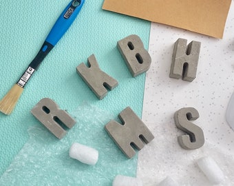 Concrete Letters | natural concrete letters