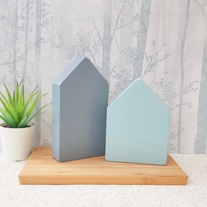 Concrete house ornament concrete bookends Concrete gifts image 3