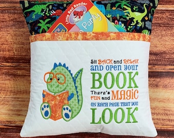 Personalized Dinosaur Gift, Birthday Gift for Kids, Custom Dinosaur Book, Dinosaur Pillow with Pocket, Dinosaur Gifts, Storybook Pillow
