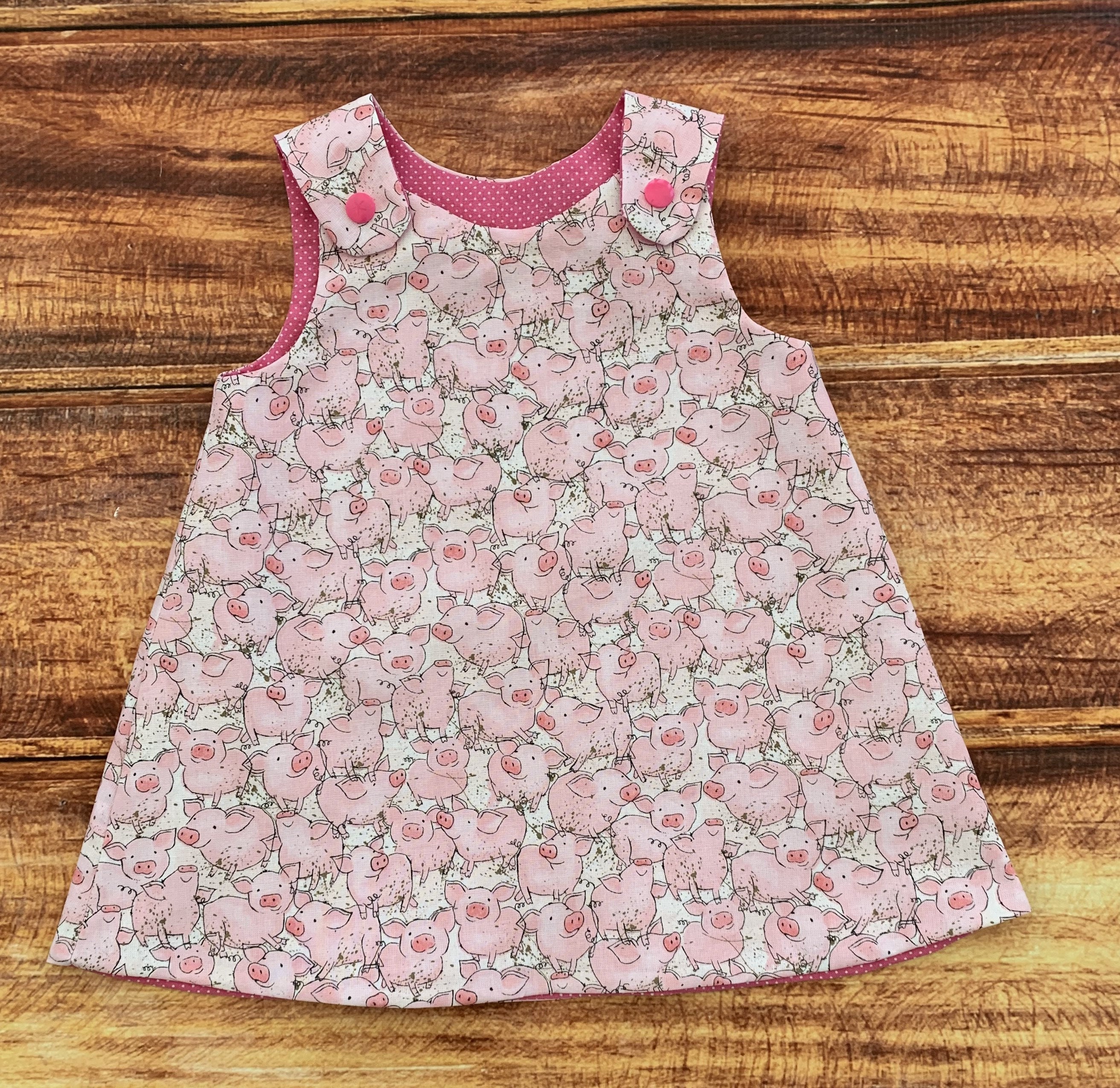 20 Baby Dress Designs for Summer That Are Actually Soft Enough to Wear 6 Pink Piggy Baby Pinafore Dress: Reversible Toddler Outfit, Baby…