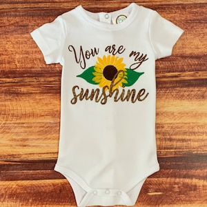 Sunflower Bodysuit, You Are My Sunshine Baby Shower, My Little Sunshine Party, Gift from Grandma, Newborn Girl, You Are My Sunshine Birthday