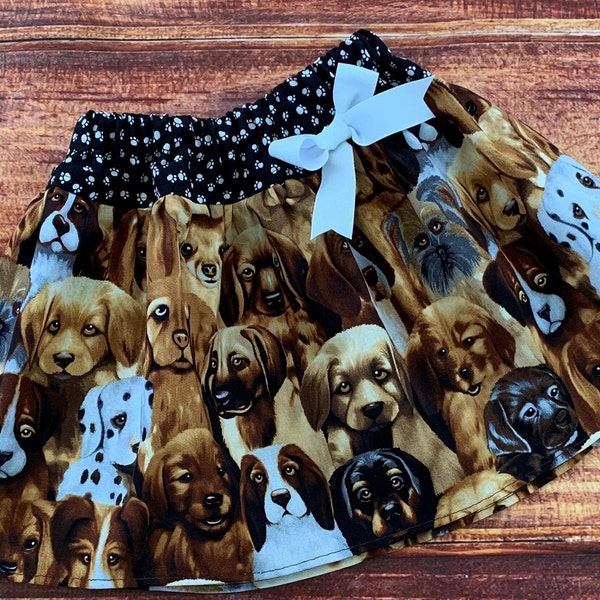 Puppy Skirt for Toddler Girl, Puppy Party for Girls, Puppy Dog Birthday Party, Puppy Skirt for Girl, Toddler Girl Dog Dress, Dog Party Dress