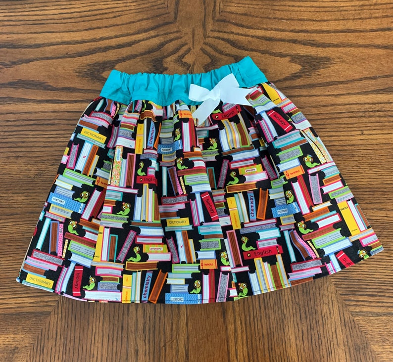 Books Skirt Bookworm Skirt Back to School Skirt School Etsy