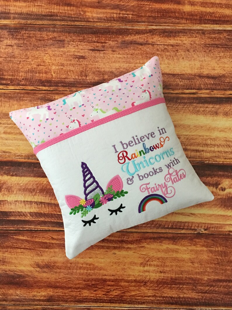 Unicorn Pillow Unicorn Gift for Girls Unicorns and Rainbows Etsy