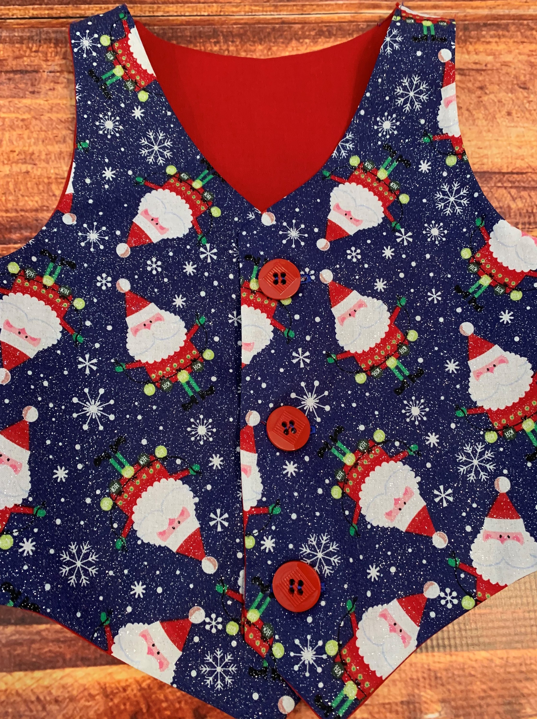 Boys Christmas Vest Santa Vest Holiday Vest for Boys Boys Etsy