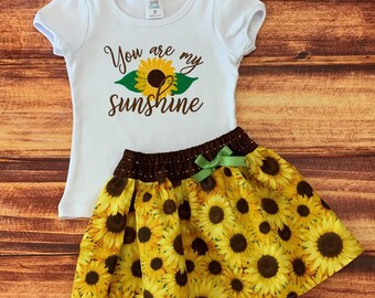 Sunflower Birthday, Sunshine Baby Shower, You Are My Sunshine Birthday Dress, Little Sunshine Party, Gift from Grandma, Sunflower Shirt