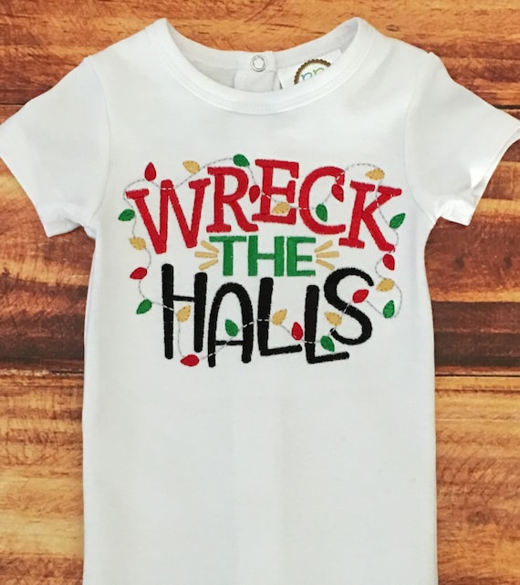 Unique Baby Boys Wreck The Halls Christmas T Shirt