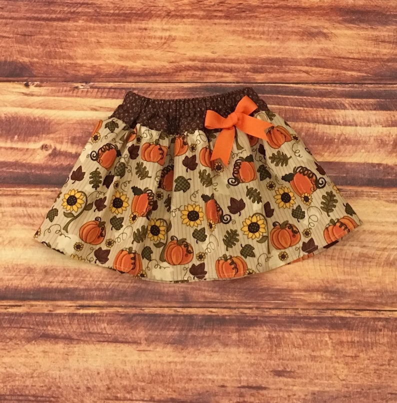Pumpkin Skirt for Toddler Pumpkin Skirt Thanksgiving Skirt Etsy