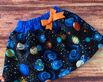 Space Skirt, Outer Space Birthday, Planet Skirt, Science Skirt, Back to School Skirt, Solar System Skirt, Galaxy Skirt, Astronaut