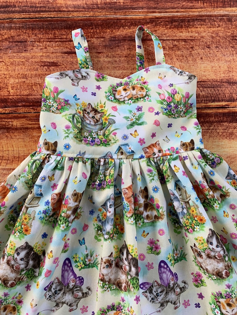 Kitten Gift for Girl Kitten Dress for Baby Kitty Tank Twirl Etsy