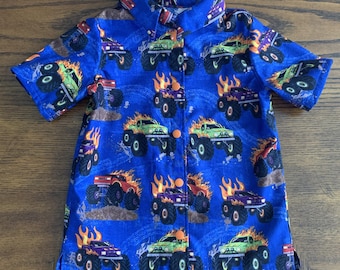 Monster Truck Shirt for Boys: Birthday Outfit, Toddler Truck Shirt, Monster Truck Party, Big Wheels, Gift from Grandma, Truck Loving Boy