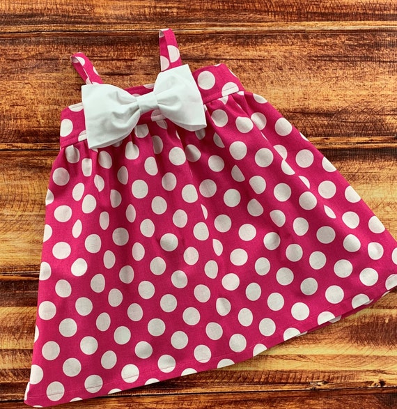 pink dress with green polka dots Funky & Fun Polka Dot Midi Dress main image 0