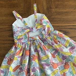 Kindergarten Dress, First Day of School, Girl School Dress, Back to School Dress, Alphabet Dress, Preschool Dress, Girls Apple Dress