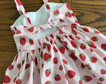 Strawberry Twirly Dress, Berry First Birthday, Summer Berry Dress, Sweet One, One Berry Sweet Girl, Toddler Fruit Dress, Sundresses for Girl