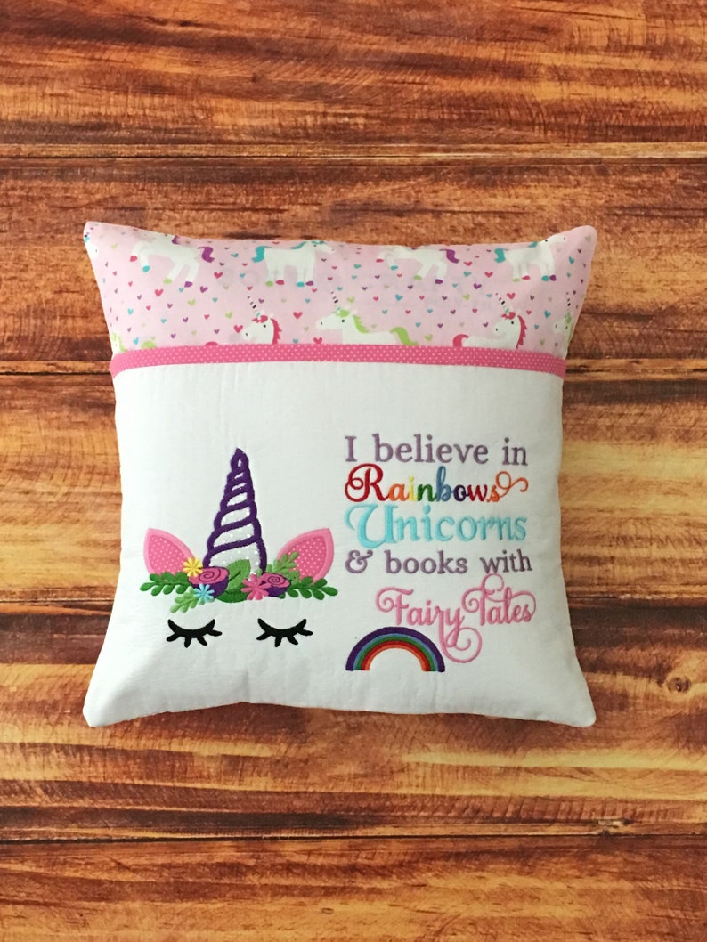 Unicorn Pillow Unicorn Gift for Girls Unicorns and Rainbows Etsy