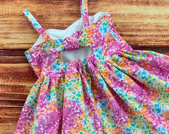 Spring Floral Dress for Girls, Spring Dress Baby Girl, Toddler Floral Dress, Girls Summer Dress, Sundresses for Girls, Floral Twirl Dress