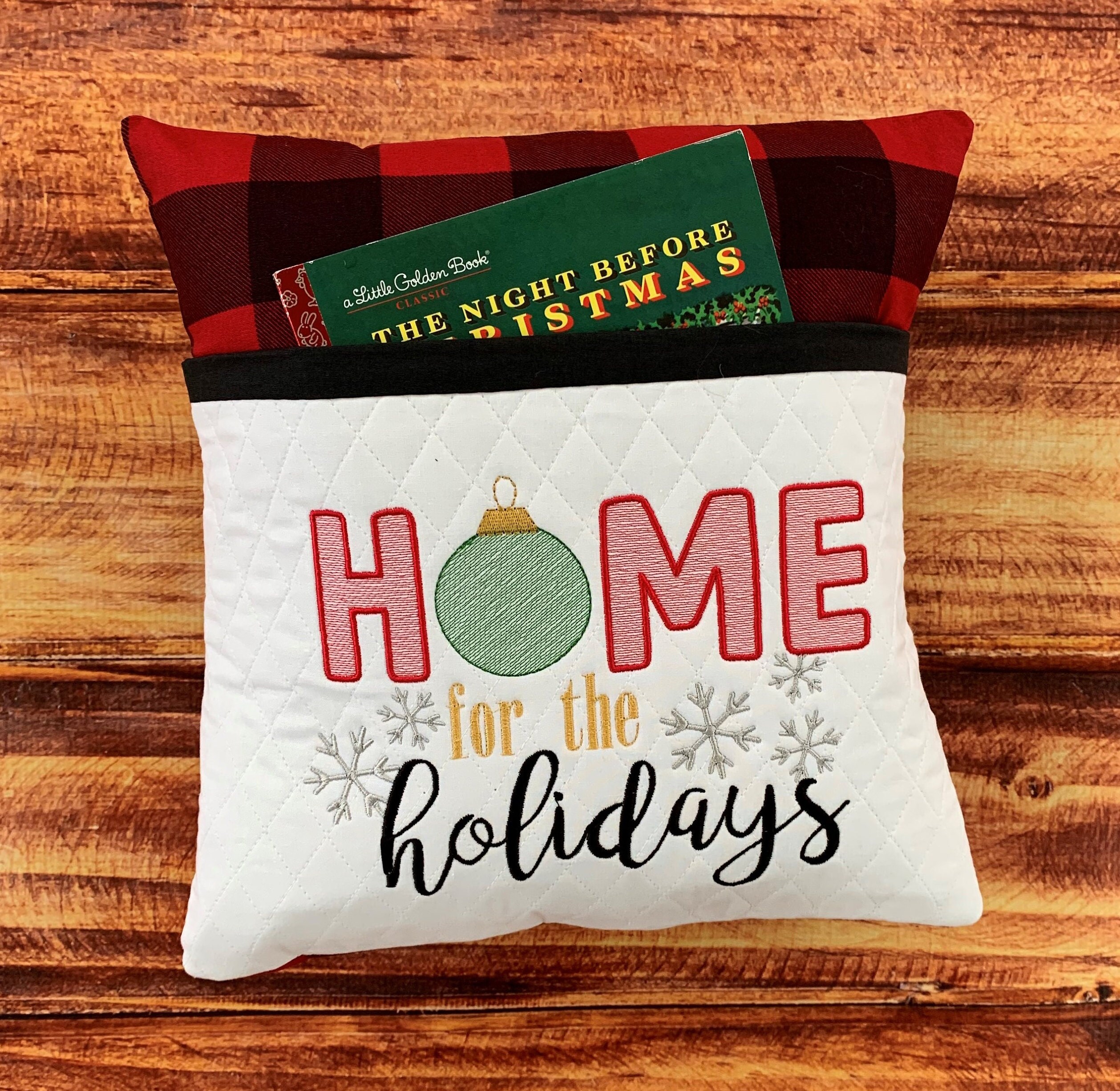 Home for top the holidays pillow