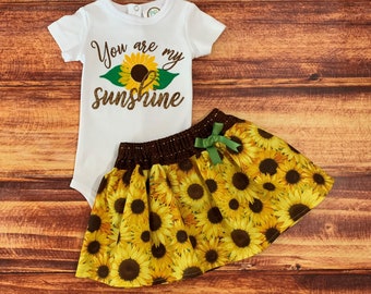 Sunflower Baby Shower, You Are My Sunshine Birthday Dress, Little Sunshine Party, Gift from Grandma, Sunflower Bodysuit, Sunflower Birthday