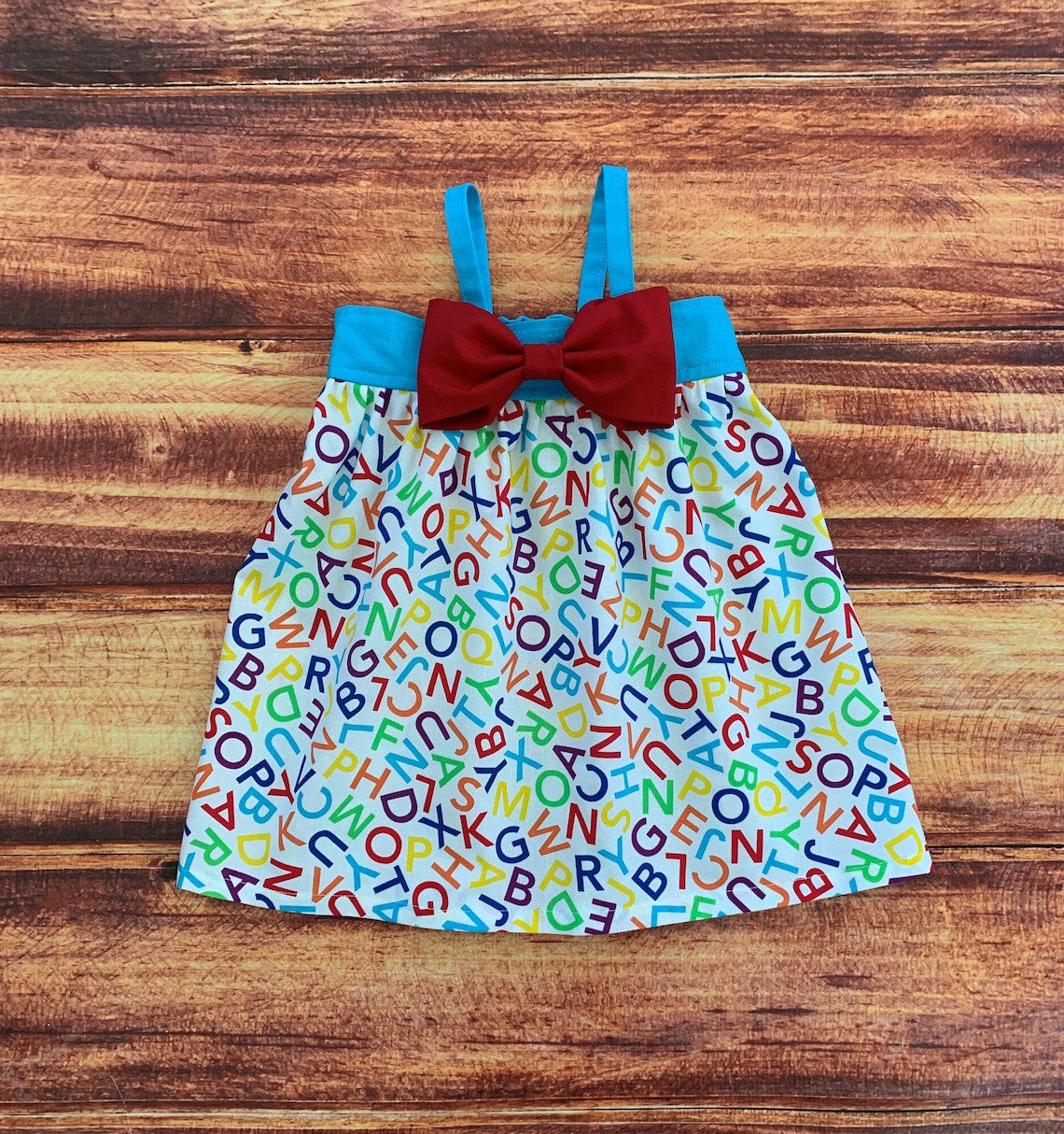 ABC Dress Alphabet Dress School Days Sundress Girl School Etsy