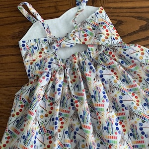 Art Themed Dress, Art Party Birthday Outfit for Girls, Painting Party, Paint Dress, Paint Palette, Paintbrushes, Summer Dress, Girl Sundress