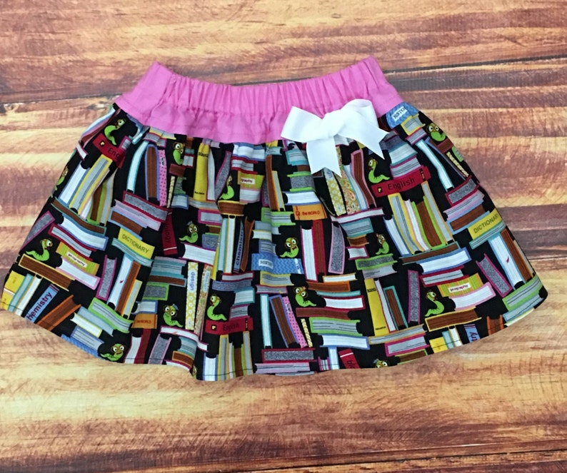 Books Skirt Bookworm Skirt Back to School Skirt School Etsy