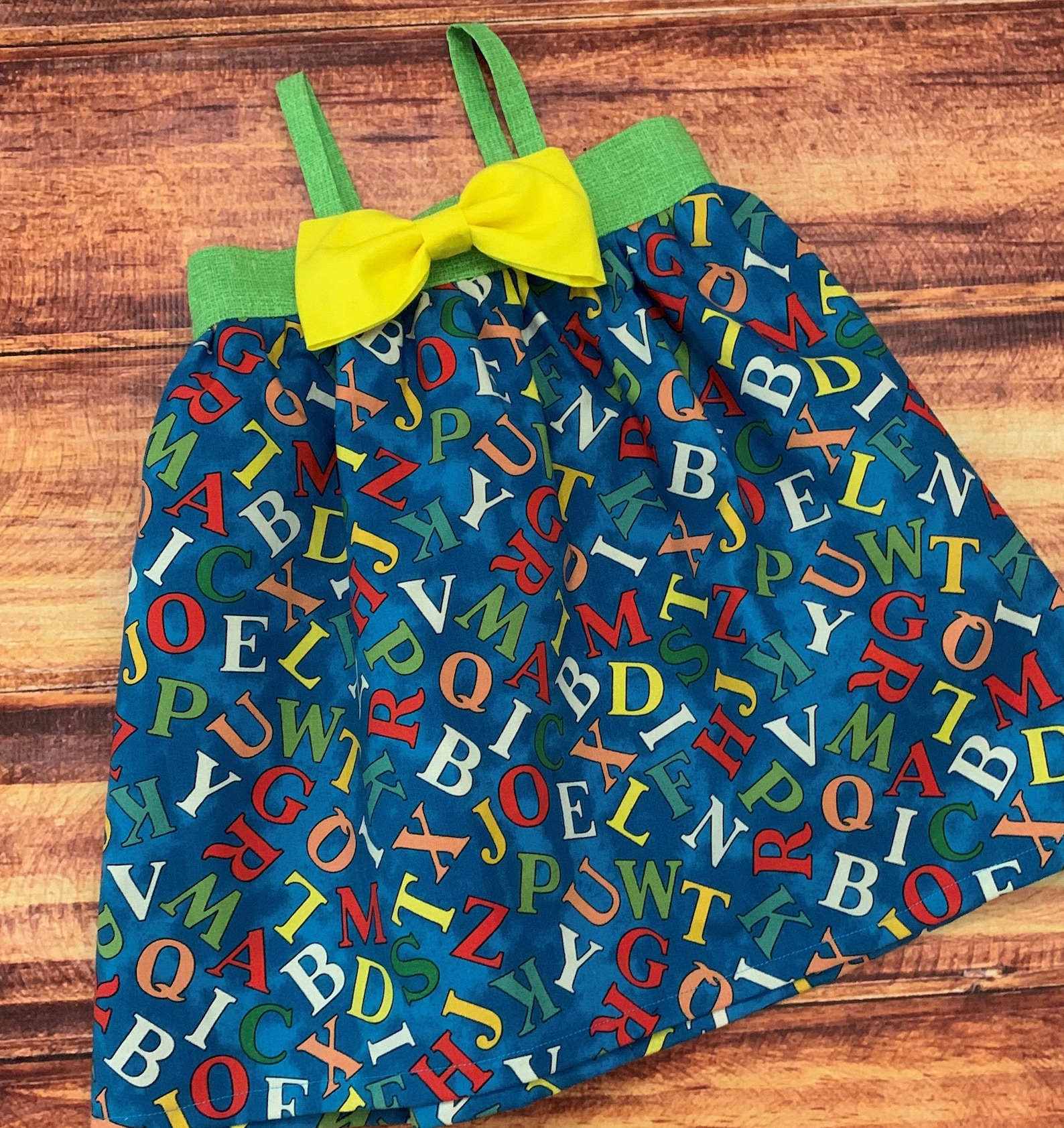 Girl School Dress Alphabet Dress ABC Dress School Days Etsy