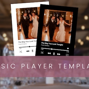 Custom Song Player Plaque | Music Lover Personalized Gift | 5x7 Editable Template | Instant Spotify Valentine&#39;s Day Digital Download