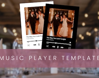 Custom Song Player Plaque | Music Lover Personalized Gift | 5x7 Editable Template | Instant Spotify Valentine's Day Digital Download