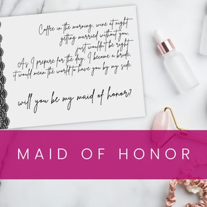 Tarjeta de Propuesta de Dama de Honor / Descarga Digital / Tamaño de la Foto