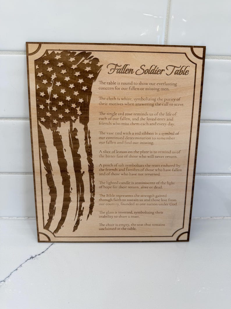Fallen Soldier Memorial Sign | Wood Sign | Memorial Day | Veteran’s Day ...