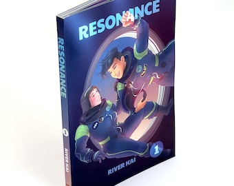 Discounted LGBTQ+ Comic - Paperback Comic RESONANCE Volume 1, Romance Sci-Fi Graphic Novel, Space Gays, Trans and Bisexual Representation