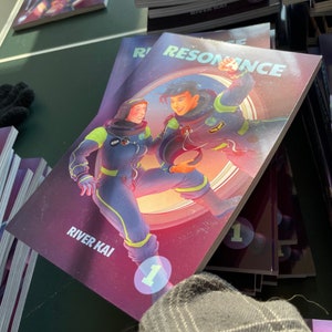 Discounted LGBTQ Comic Paperback Comic RESONANCE Volume 1, Romance Sci-Fi Graphic Novel, Space Gays, Trans and Bisexual Representation image 2