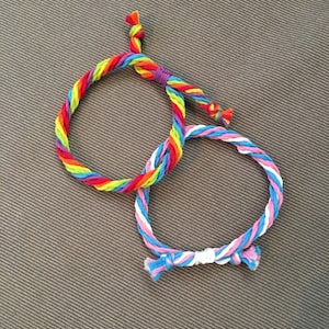 LGBTQ+ Adjustable Twist Friendship Bracelets